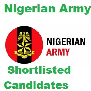 Nigerian Army Shortlisted Candidates